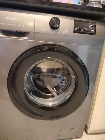 Hisense front-load grey washing machine - excellent condition purchased new only a few months ago