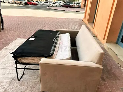 West Elm two seater sofa bed with mattress
