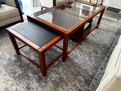3 Piece Sofa Table in solid Walnut by Ethan Allen
