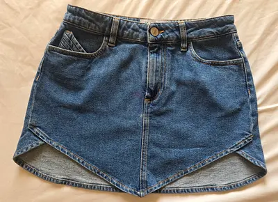 The Attico Denim mini skirt with asymmetrical hem - size 27