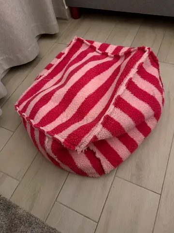 Pink pouffe