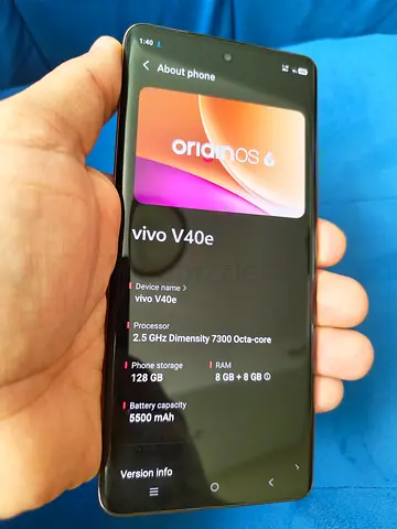 Vivo V40e 128gb 8gb ram dual sim finger not work no repair before