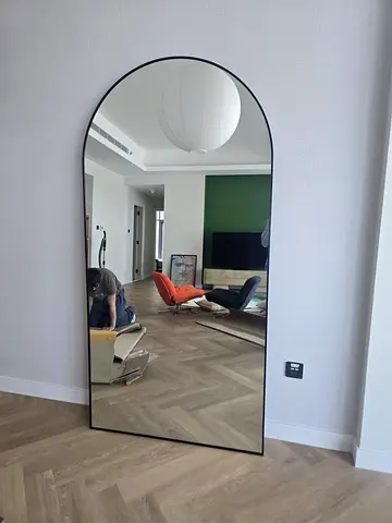 Modern Black Arched Full Length Mirror