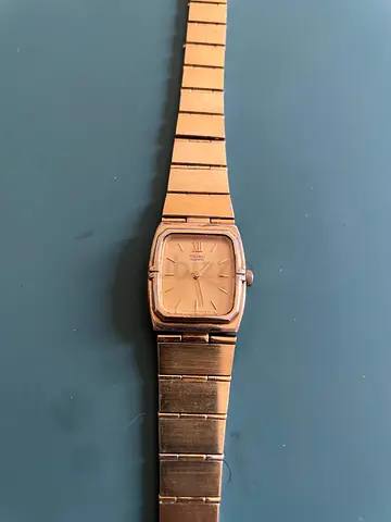 Vintage Seiko Gold-tone Square Face Womens Wristwatch