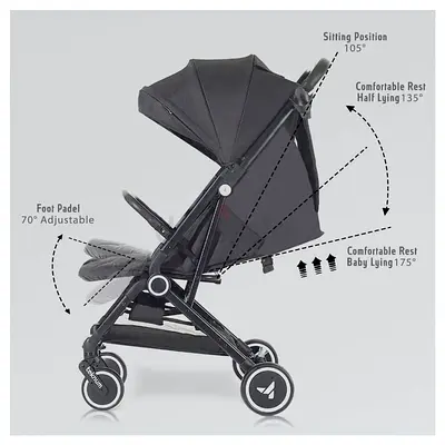 Lightweight travel pram