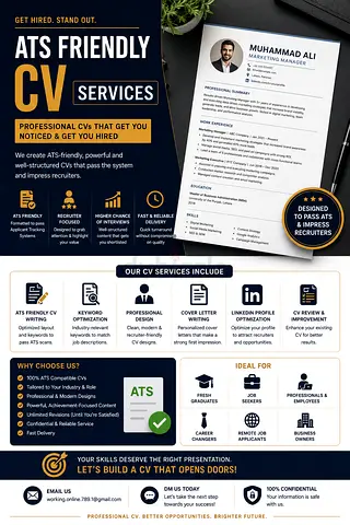 Professional ATS-Friendly CV / Resume Design Service