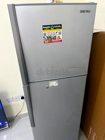 Hitachi Top-Freezer Refrigerator - Silver, Good Working Condition