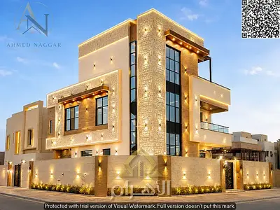 On a main street - opposite a mosque | Own a luxurious 4600 sq ft villa in Al Helio 2, Ajman | 5 ma