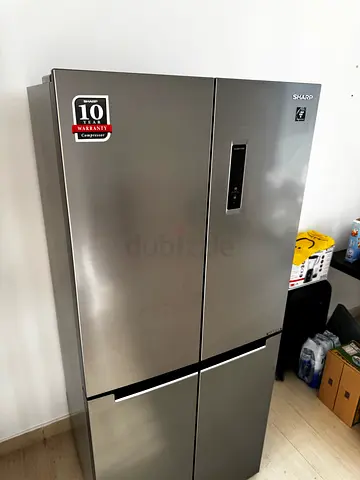 Sharp 4-Door Stainless Steel Refrigerator - 401L Net Capacity-Flawless Condition