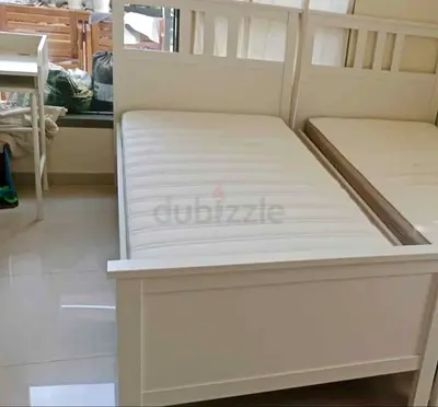IKEA Hamness single bed frame with IKEA mattress is available in excellent