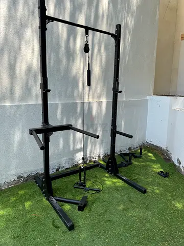 Liftdex Jumpman Power Rack with Lat Pulley  Dip Handles