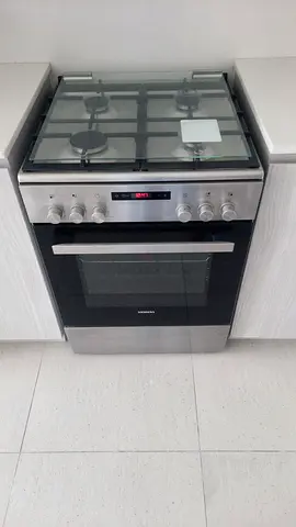 Siemens 60X60 Cm 4 Gas Burners Free Standing Gas Cooker With Fan Inside Oven, Stainless Stee