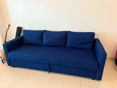 3-Seat Blue Sofa-Bed IKEA