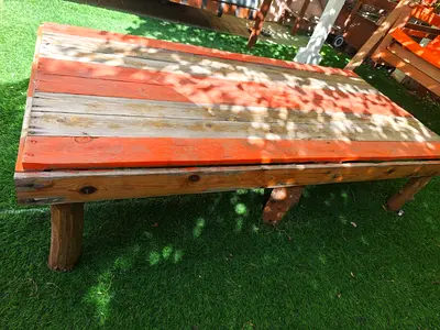 Handmade Rustic Wooden Outdoor Coffee Table
