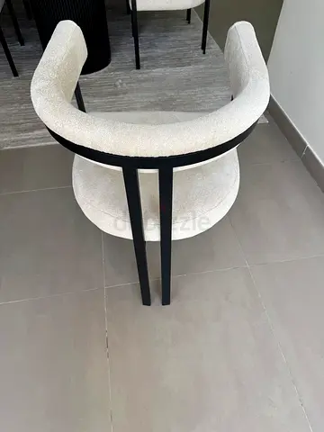 Modern upholstered dining chair with curved back 8 chairs