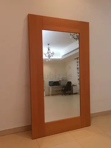 Large Wooden‑Frame Mirror for Sale
