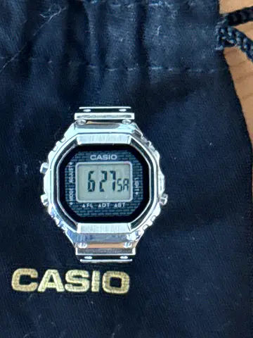 Casio vintage-style RING watch stainless steel digital watch - working