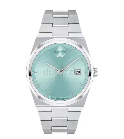 MOVADO BOLD QUEST SWISS QTZ BLUE SEAFOAM ROUND DIAL MENS WATCH - 3601243