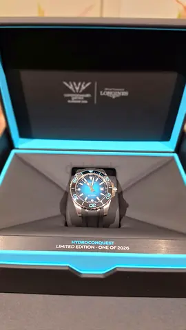 Longines Mens Limited Edition Stainless Steel Dive Watch with Blue Dial