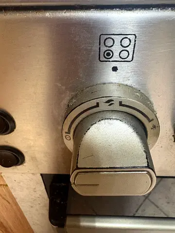 Used stainless gas stove top with control knob - working condition