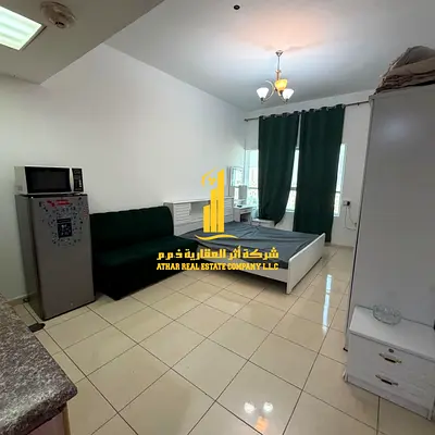 استوديو فاخر مفروش بالكامل بمطبخ مفتوح  و بلكونه مفتوحه✨عجمان الاورينت تاور . للإيجار الشهري.الإيجار يشمل الفواتير والإنترنت