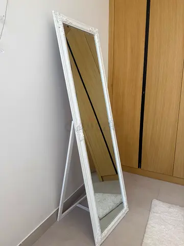 Freestanding Full-Length Ornate White Mirror - Excellent Condition