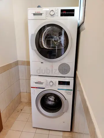 Bosch latest model series 4 8 kg washer and series 6 8 kg dryer separate set freestanding