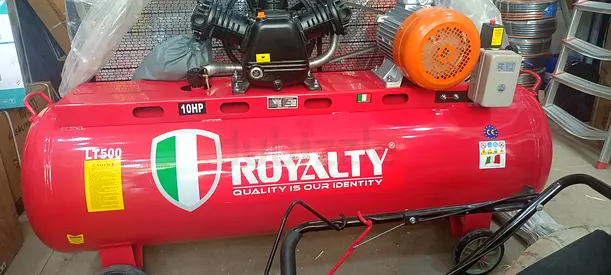 Royalty 10HP Air Compressor - Large Industrial Tank, Good Condition