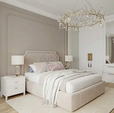 Upholstered Queen Bed with Headboard and Storage Base - Neutral Beige