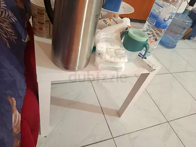 Simple White Square Side Table - Compact Coffee/End Table