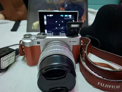 Fujifilm X-A5 mirrorless camera with 15-45mm kit lens