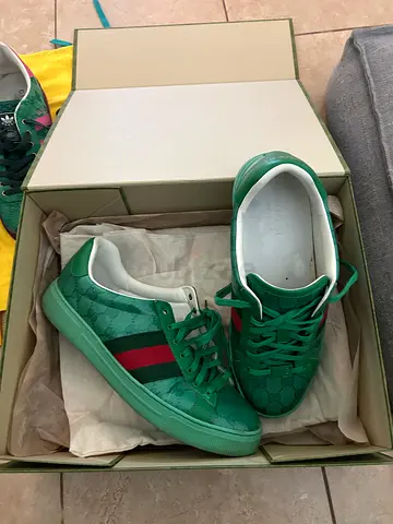 Green Gucci Ace Sneakers - Mens Size 9