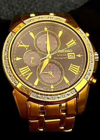 Seiko Real Diamonds Chronograph watch omega longines rado tag heuer westend frederique constant iwc