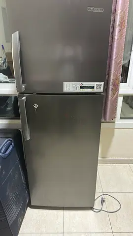 Super General Double Door Refrigerator - Dark Grey