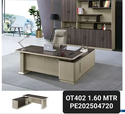 Executive Office Desk with Storage and Matching Credenza - 1.6m