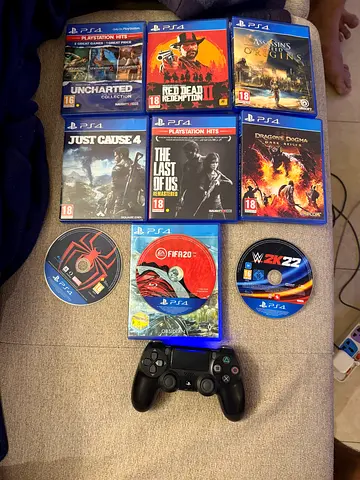 PS4 Slim with DualShock controller + 10 games bundle