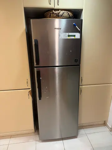 Whirlpool Stainless Steel Refrigerator - Good Condition, Double Door
