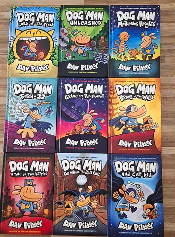 Dog Man Book Collection by Dav Pilkey - Set of 9 in affordable price