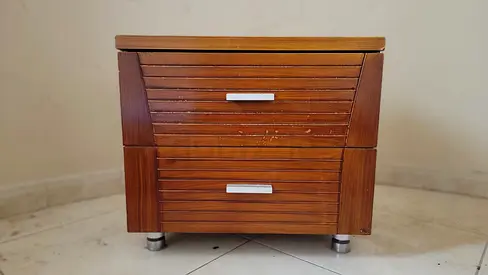 Wooden 2-Drawer Bedside Table / Nightstand – Good Condition