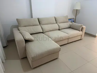 IKEA Esklstuna L Shape Sofa Bed Beige Excellent Condition