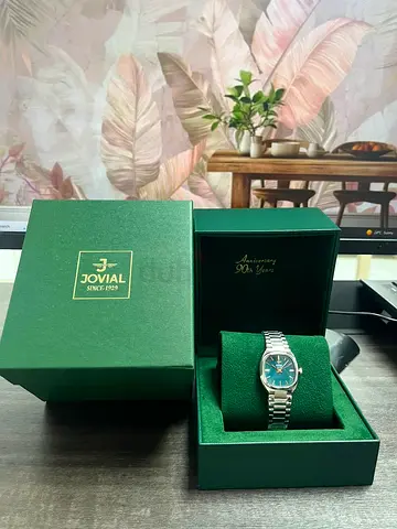 Jovial Stainless Steel Womens Watch with green Dial - In Box