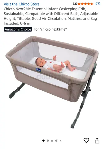 Chicco Next2Me Co-sleeping Crib - Stone, excellent Condition