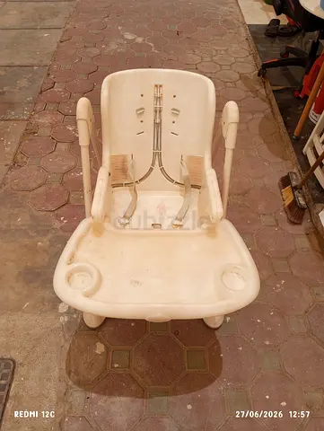 Used baby high chair and small chair/booster seat with straps