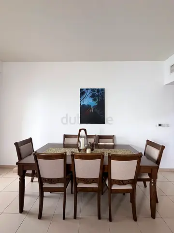Solid wood 8 seater dining table with chairs