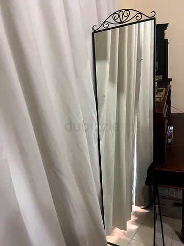 IKEA Full-length decorative standing mirror with wrought iron frame