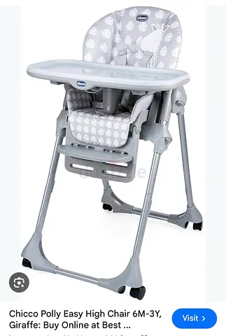 Chicco Polly Easy High Chair - Adjustable, Comfortable (6M-3Y)