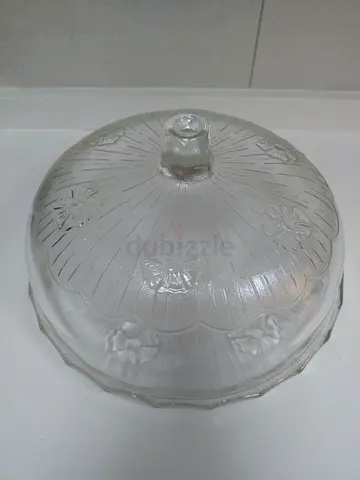 Glass Cake Dome / Serving Cover - Vintage Pressed Glass