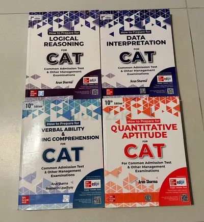 Set of 4 CAT Preparation Books by Arun Sharma - Logical, DI, Verbal Quantitative