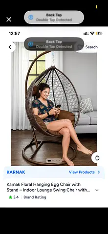 Karnak Floral Hanging Egg Chair with Stand - Indoor Lounge Swing
