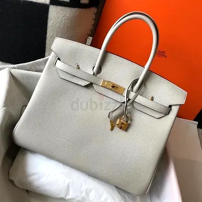 Hermes Birkin 35 Bag in Pearl Grey Clemence Leather